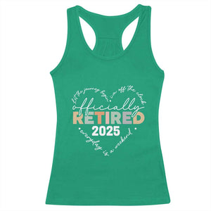 Officially Retired 2025 Racerback Tank Top Women Retirement Vintage TS10 Irish Green Print Your Wear