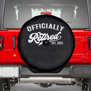 Officially Retired 2025 Spare Tire Cover Vintage Retirement TS10 Black Print Your Wear