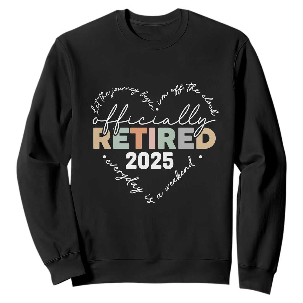 Officially Retired 2025 Sweatshirt Women Retirement Vintage TS10 Black Print Your Wear