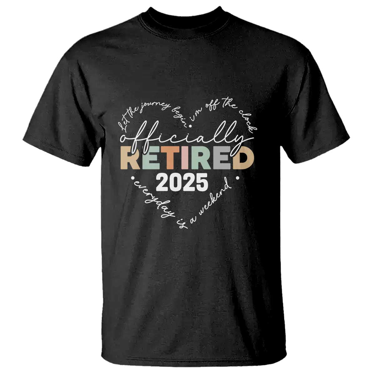 Officially Retired 2025 T Shirt Women Retirement Vintage TS10 Black Print Your Wear