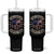 One Badass Bonus Dad Tumbler With Handle Vintage Step Dad American Flag Fathers Day TS10 One Size: 40 oz Black Print Your Wear