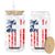 One Nation Under God Glass Can 4th Of July Patriotic Christian Vintage Cross American Flag TS11 Black Print Your Wear