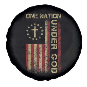 One Nation Under God Spare Tire Cover American Flag 4th Of July Patriotic Christian TS10 Print Your Wear