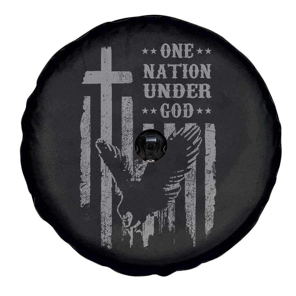 One Nation Under God Spare Tire Cover American Flag Bald Eagle 4th Of July Patriotic Christian TS10 Print Your Wear