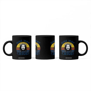 One Way Jesus Coffee Mug Christian Relgion Retro Vintage TS02 Print Your Wear