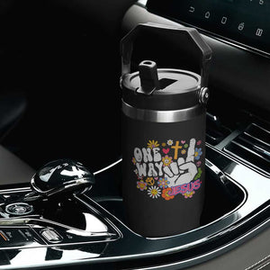 One Way Jesus Flip Straw Tumbler Christian Relgion Retro Hippie TS02 Print Your Wear