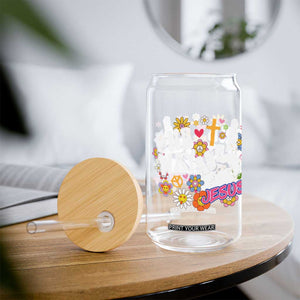 One Way Jesus Glass Can Christian Relgion Retro Hippie TS02 Print Your Wear