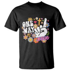 One Way Jesus T Shirt Christian Relgion Retro Hippie TS02 Black Print Your Wear