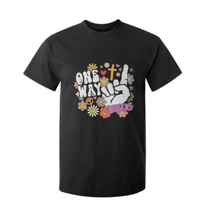 One Way Jesus T Shirt For Kid Christian Relgion Retro Hippie TS02 Black Print Your Wear
