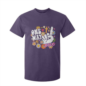 One Way Jesus T Shirt For Kid Christian Relgion Retro Hippie TS02 Purple Print Your Wear