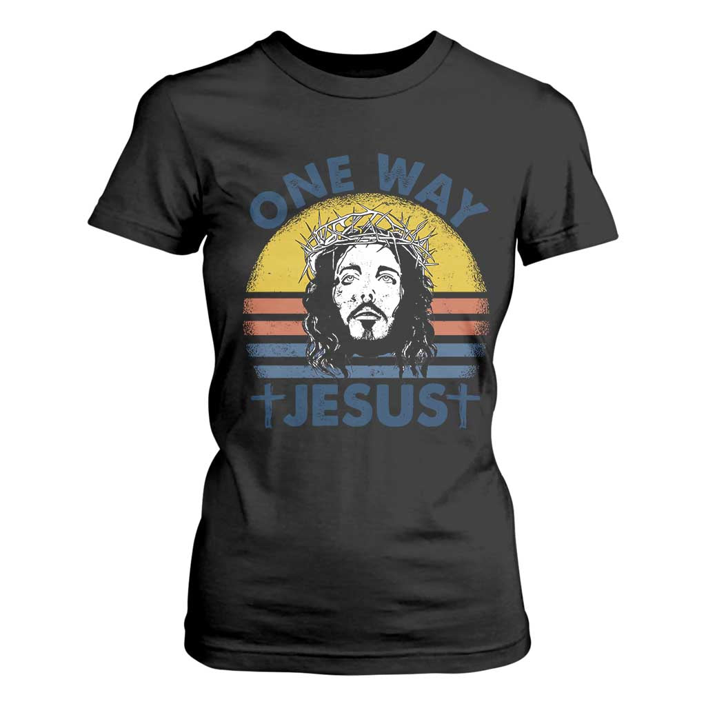 One Way Jesus T Shirt For Women Christian Relgion Retro Vintage TS02 Black Print Your Wear