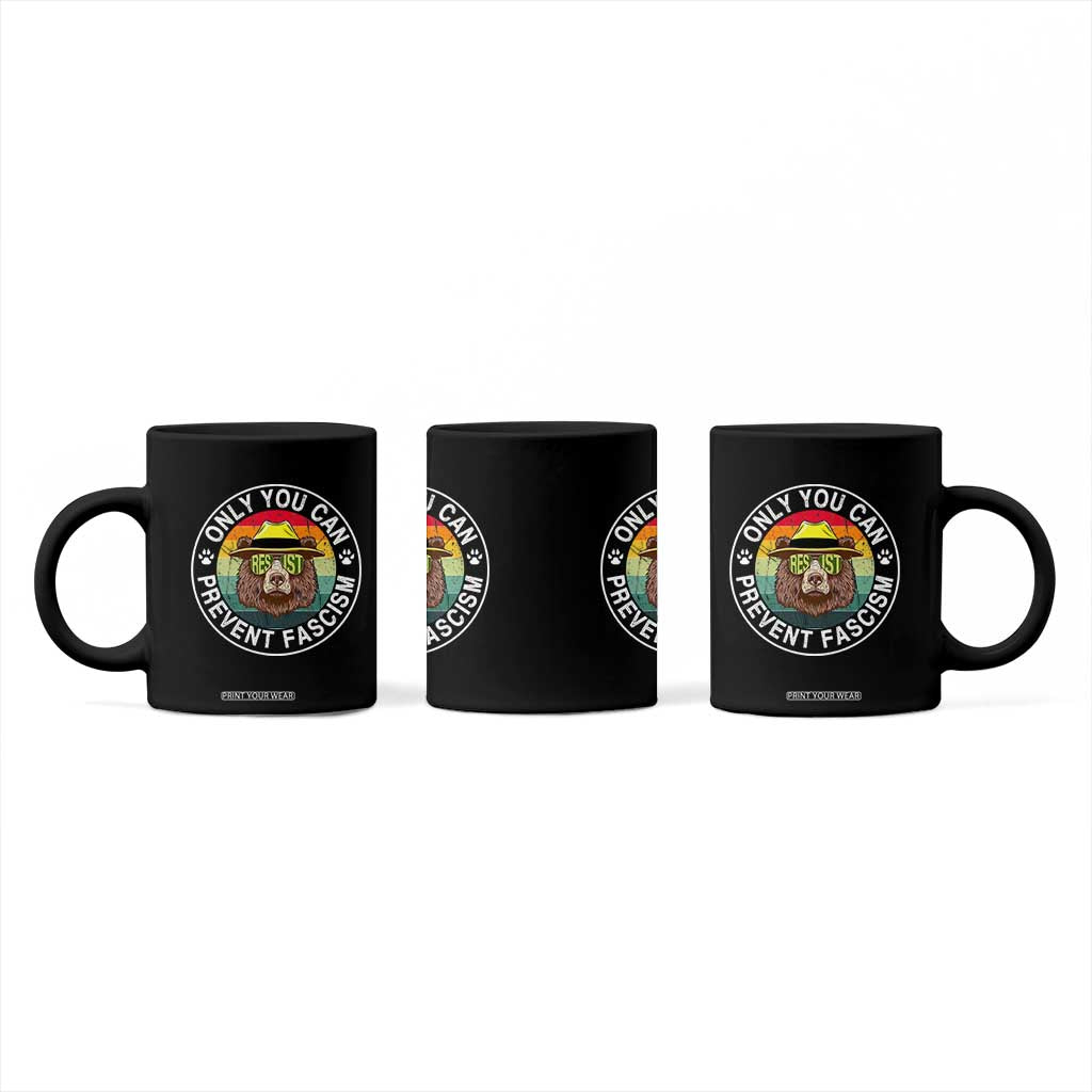 Only You Can Prevent Fascism Coffee Mug Protect National Parks Bear Resist TS02 Print Your Wear