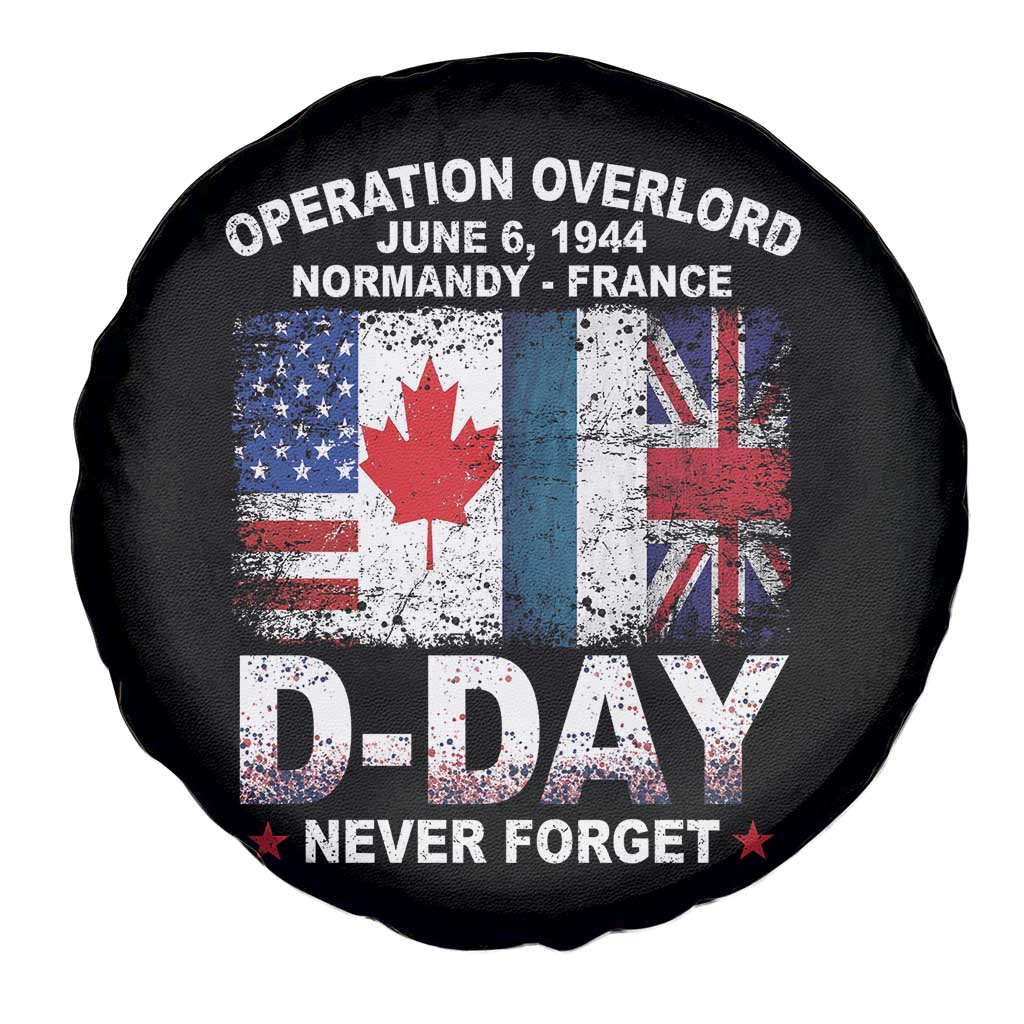 Operation Overlord D Day Normandy France WWII Never Forget Spare Tire Cover TS11 Print Your Wear