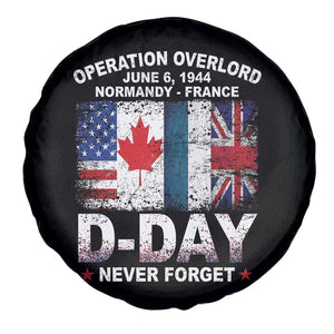 Operation Overlord D Day Normandy France WWII Never Forget Spare Tire Cover TS11 Print Your Wear