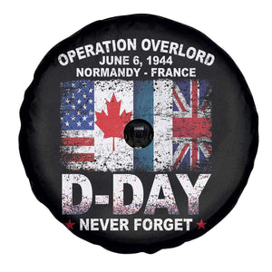 Operation Overlord D Day Normandy France WWII Never Forget Spare Tire Cover TS11 Print Your Wear