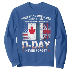Operation Overlord D Day Normandy France WWII Never Forget Sweatshirt TS11 Royal Blue Print Your Wear