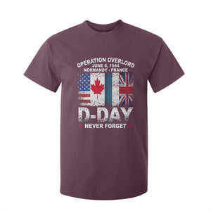 Operation Overlord D Day Normandy France WWII Never Forget T Shirt For Kid TS11 Maroon Print Your Wear