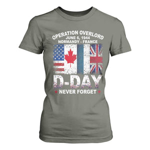 Operation Overlord D Day Normandy France WWII Never Forget T Shirt For Women TS11 Military Green Print Your Wear