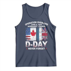 Operation Overlord D Day Normandy France WWII Never Forget Tank Top TS11 Navy Print Your Wear