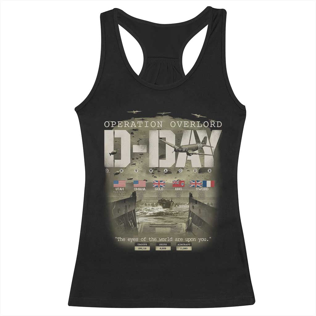 Operation Overlord D Day Normandy WWII Racerback Tank Top TS11 Black Print Your Wear