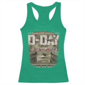 Operation Overlord D Day Normandy WWII Racerback Tank Top TS11 Irish Green Print Your Wear