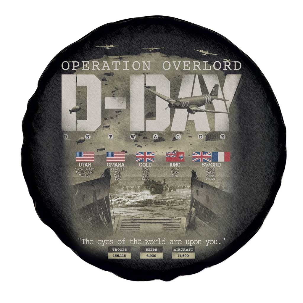Operation Overlord D Day Normandy WWII Spare Tire Cover TS11 Print Your Wear