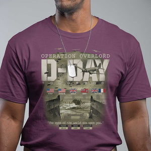 Operation Overlord D Day Normandy WWII T Shirt TS11 Maroon Print Your Wear