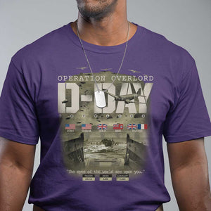 Operation Overlord D Day Normandy WWII T Shirt TS11 Purple Print Your Wear