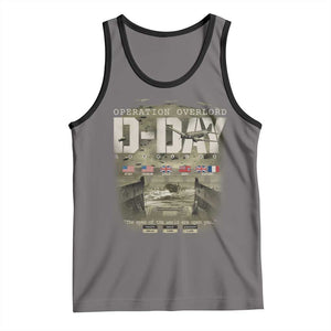 Operation Overlord D Day Normandy WWII Tank Top TS11 Deep Heather Black Print Your Wear
