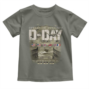 Operation Overlord D Day Normandy WWII Toddler T Shirt TS11 Military Green Print Your Wear