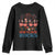 Our Flock Rocks Patriotic Flamingo Youth Sweatshirt Funny 4th of July Family Matching TS02 Black Print Your Wear