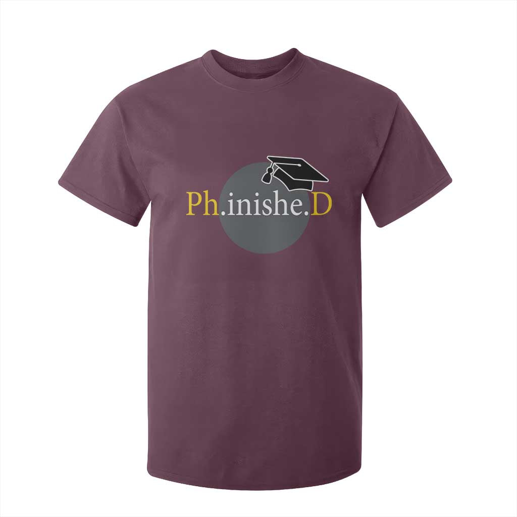 PHD Graduation PhinisheD Degree Doctorate Graduate T Shirt For Kid TS11 Maroon Print Your Wear