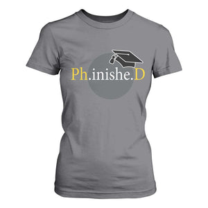 PHD Graduation PhinisheD Degree Doctorate Graduate T Shirt For Women TS11 Charcoal Print Your Wear