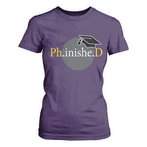 PHD Graduation PhinisheD Degree Doctorate Graduate T Shirt For Women TS11 Purple Print Your Wear