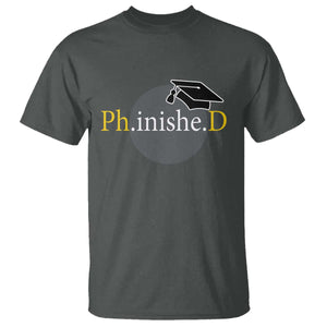 PHD Graduation PhinisheD Degree Doctorate Graduate T Shirt TS11 Dark Heather Print Your Wear