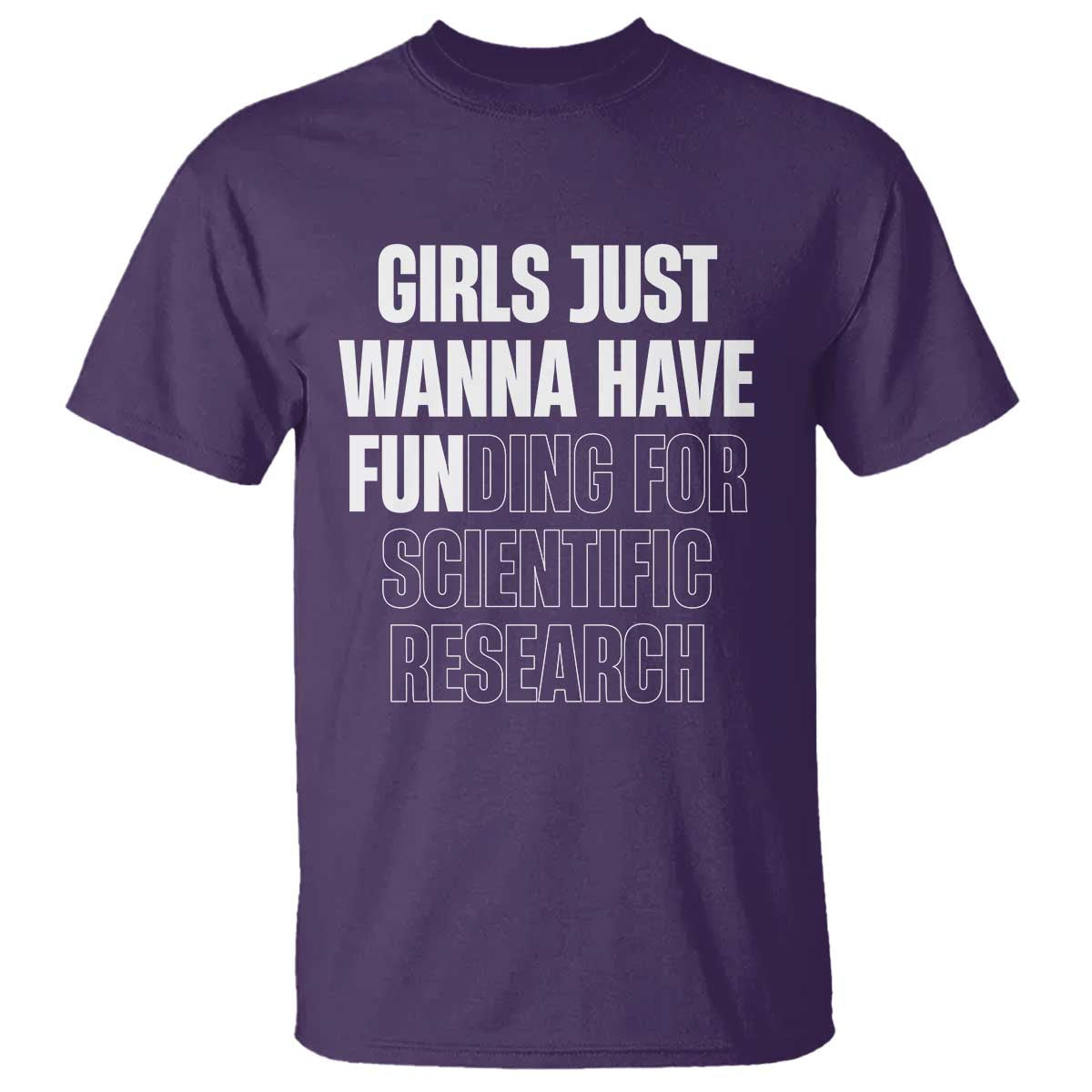 PHD Graduation T Shirt Girls Just Wanna Have Funding For Scientific Research TS10 Purple Print Your Wear