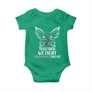 Parkinson's Awareness Baby Onesie We Fight Together Support Squad Gray Ribbon Butterfly TS02 Irish Green Print Your Wear