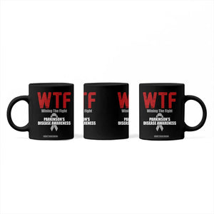 Parkinson's Awareness Coffee Mug WTF Winning The Fight Gray Ribbon Support Parkinsons Warriror TS02 Print Your Wear