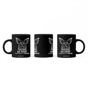 Parkinson's Awareness Coffee Mug We Fight Together Support Squad Gray Ribbon Butterfly TS02 Print Your Wear