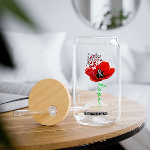 Parkinson's Awareness Glass Can Faith Hope Tulips Support Parkinsons Warrior TS02 Print Your Wear