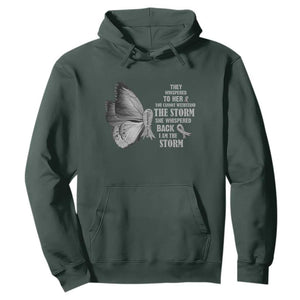 Parkinson's Awareness Hoodie She Whispered Back I Am The Storm Support Squad TS02 Dark Forest Green Print Your Wear