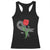 Parkinson's Awareness Racerback Tank Top Gray Ribbon Tulips Support Parkinsons Warrior TS02 Black Print Your Wear