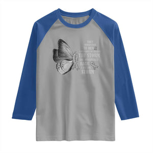 Parkinson's Awareness Raglan Shirt She Whispered Back I Am The Storm Support Squad TS02 Sport Gray Royal Print Your Wear