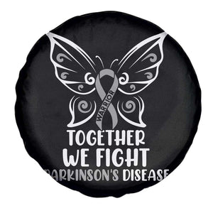 Parkinson's Awareness Spare Tire Cover We Fight Together Support Squad Gray Ribbon Butterfly TS02 Print Your Wear