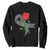 Parkinson's Awareness Sweatshirt Gray Ribbon Tulips Support Parkinsons Warrior TS02 Black Print Your Wear