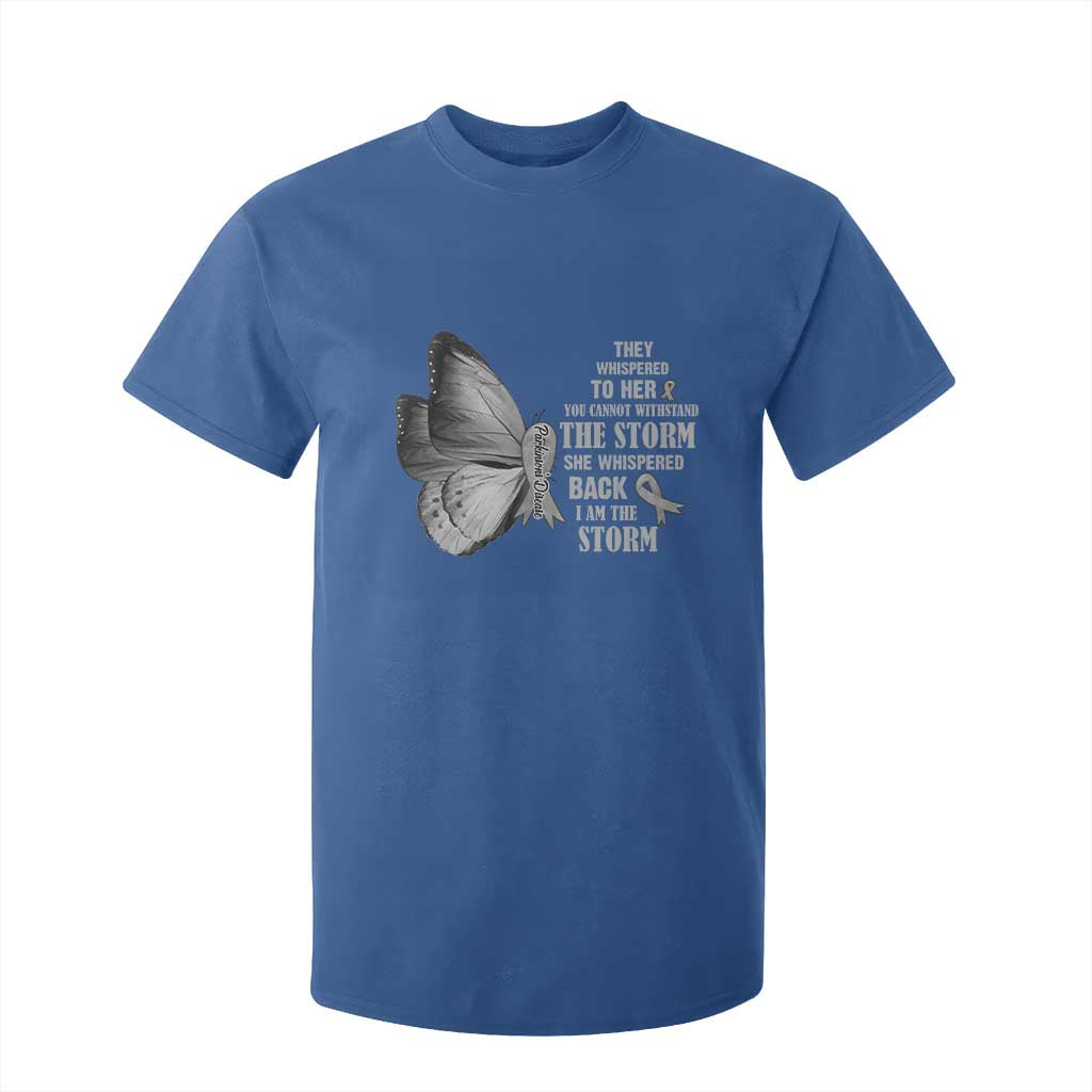 Parkinson's Awareness T Shirt For Kid She Whispered Back I Am The Storm Support Squad TS02 Royal Blue Print Your Wear