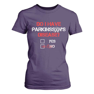 Parkinson's Awareness T Shirt For Women Yes No Warrior Survivor Support TS02 Purple Print Your Wear
