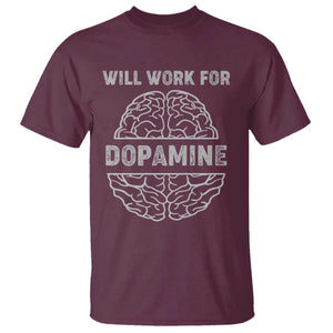 Parkinson's Awareness T Shirt Work For Dopamine Parkinsons Warrior Support TS02 Maroon Print Your Wear