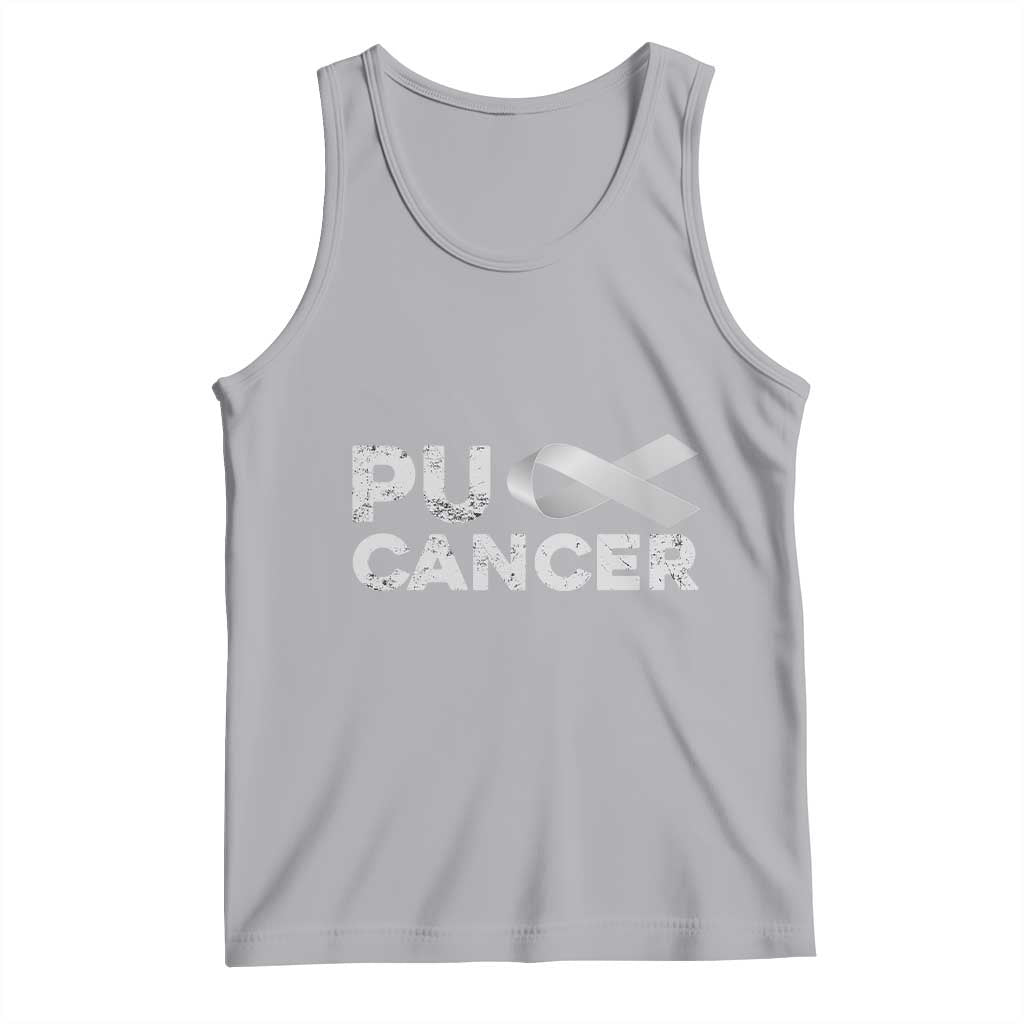 Parkinson's Awareness Tank Top Puck Farkinsons Parkinson's Silver Gray Ribbon TS02 Athletic Heather Print Your Wear