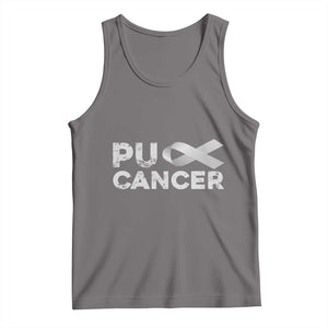 Parkinson's Awareness Tank Top Puck Farkinsons Parkinson's Silver Gray Ribbon TS02 Deep Heather Print Your Wear
